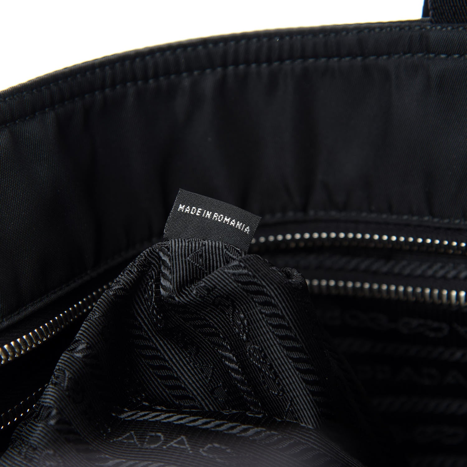 Prada Nylon Vela Baby Bag Black 10 of 12