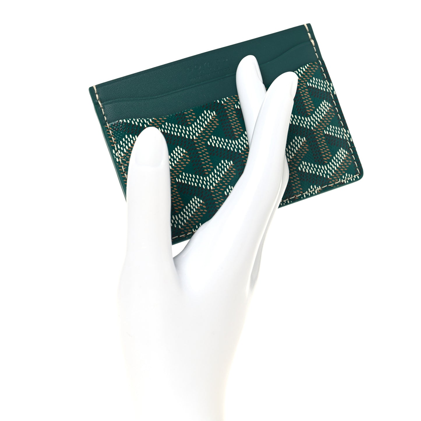 Goyardine Saint Sulpice Card Holder Green Green