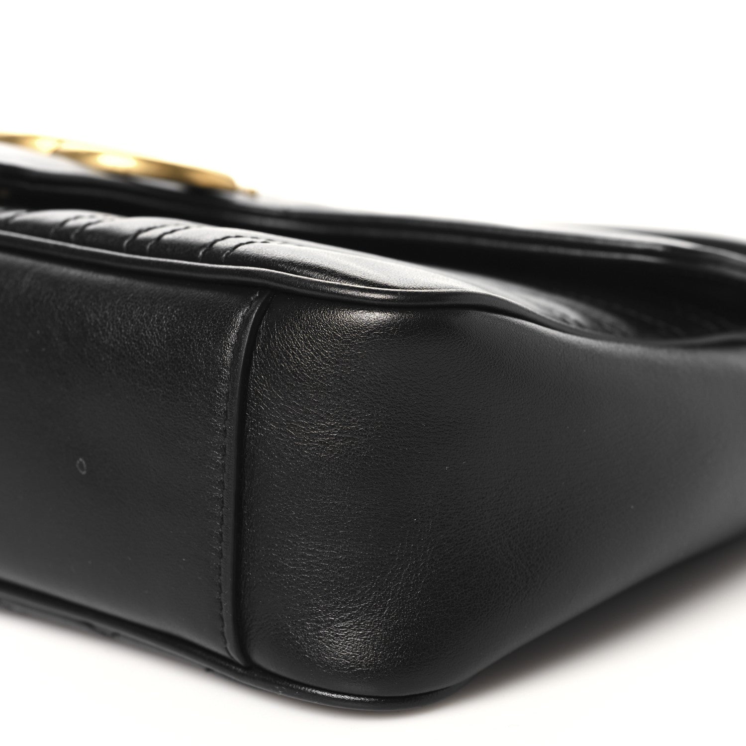 Gucci Calfskin Matelasse Small GG Marmont Shoulder Bag Black 10 of 10