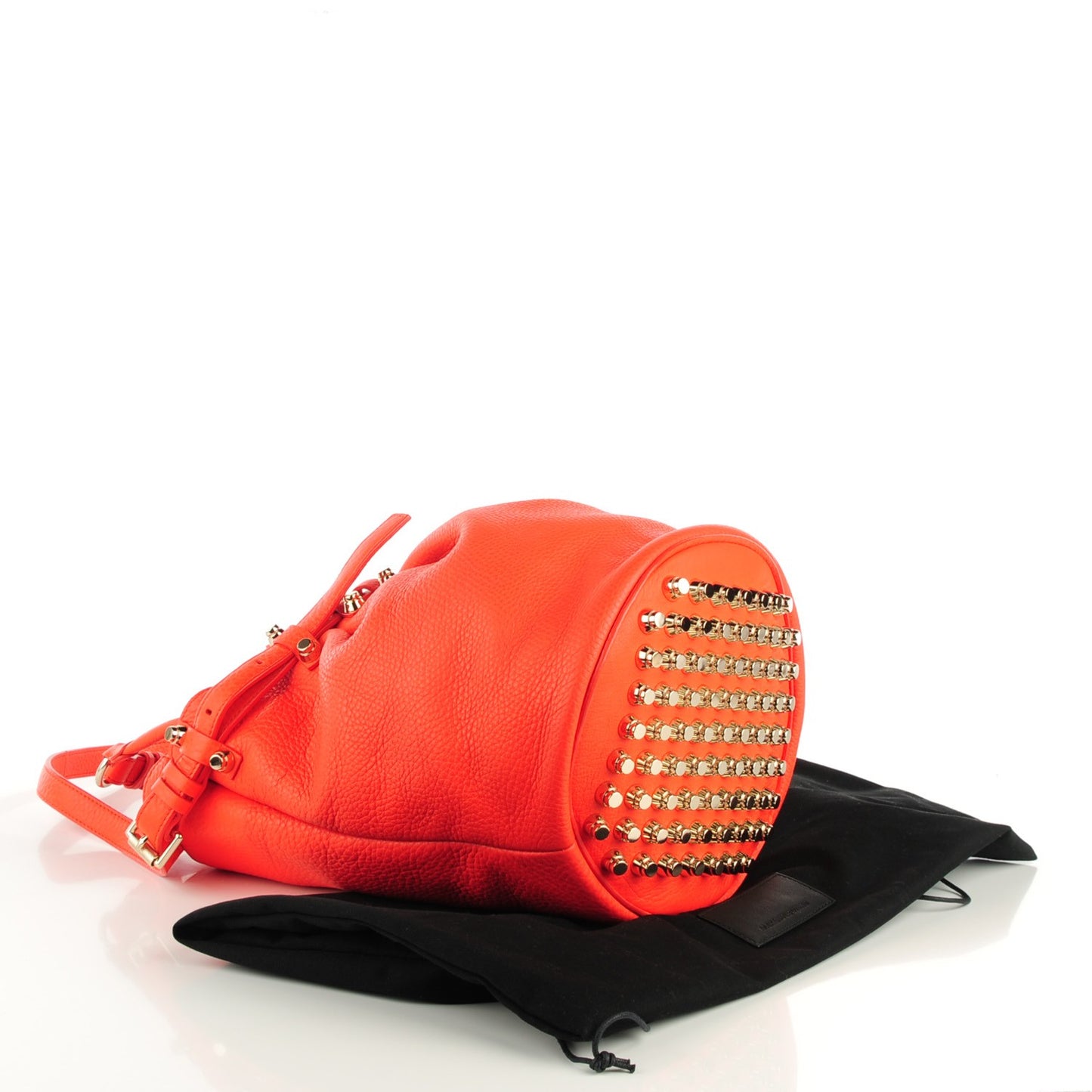 Pebbled Lambskin Diego Bucket Bag Tang Gold Hardware