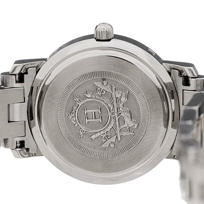 Hermes Stainless Steel Mother of Pearl 24mm Clipper Quartz Watch Gold 4 of 5