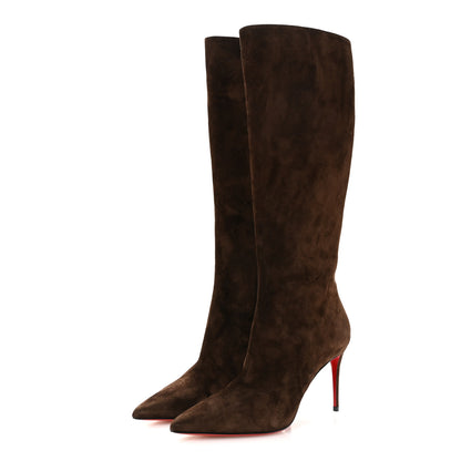Christian Louboutin Veau Velours Kate Botta 85 Knee-High Boots 40 Cosme 3 of 7