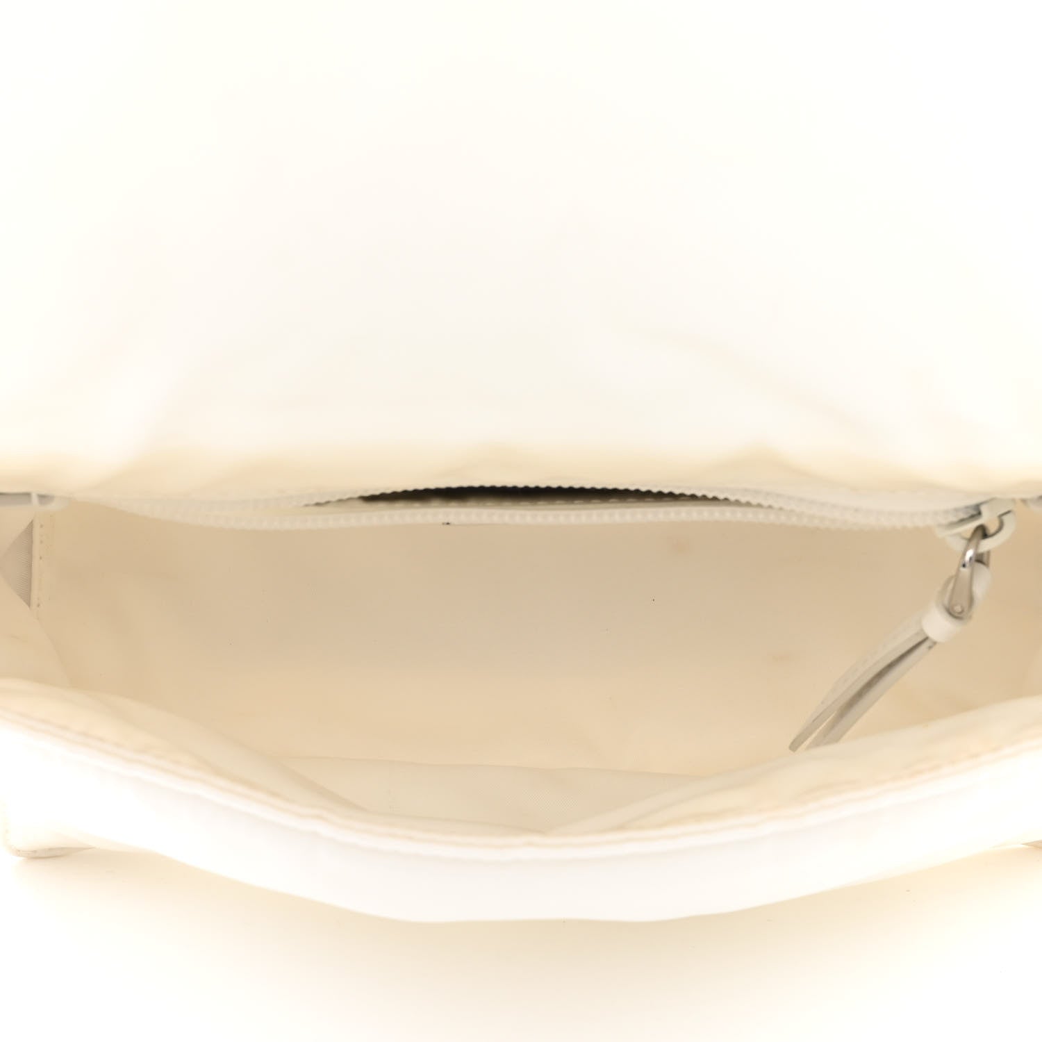 Prada Re-Nylon Vitello Padded Small Flap Shoulder Bag White 5 of 13