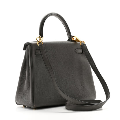 Hermes Togo Kelly Retourne 25 Etain 3 of 13