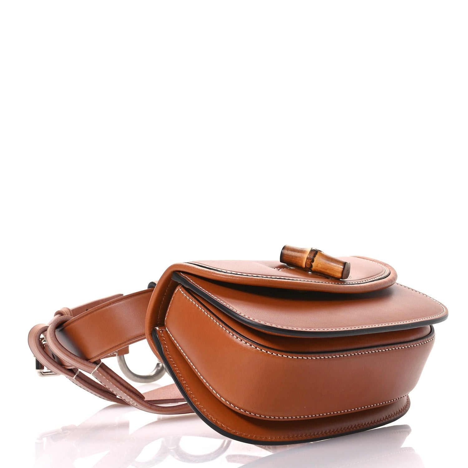 Gucci Calfskin Bamboo Mini 1947 Belt Bag 75 30 Tan 4 of 12