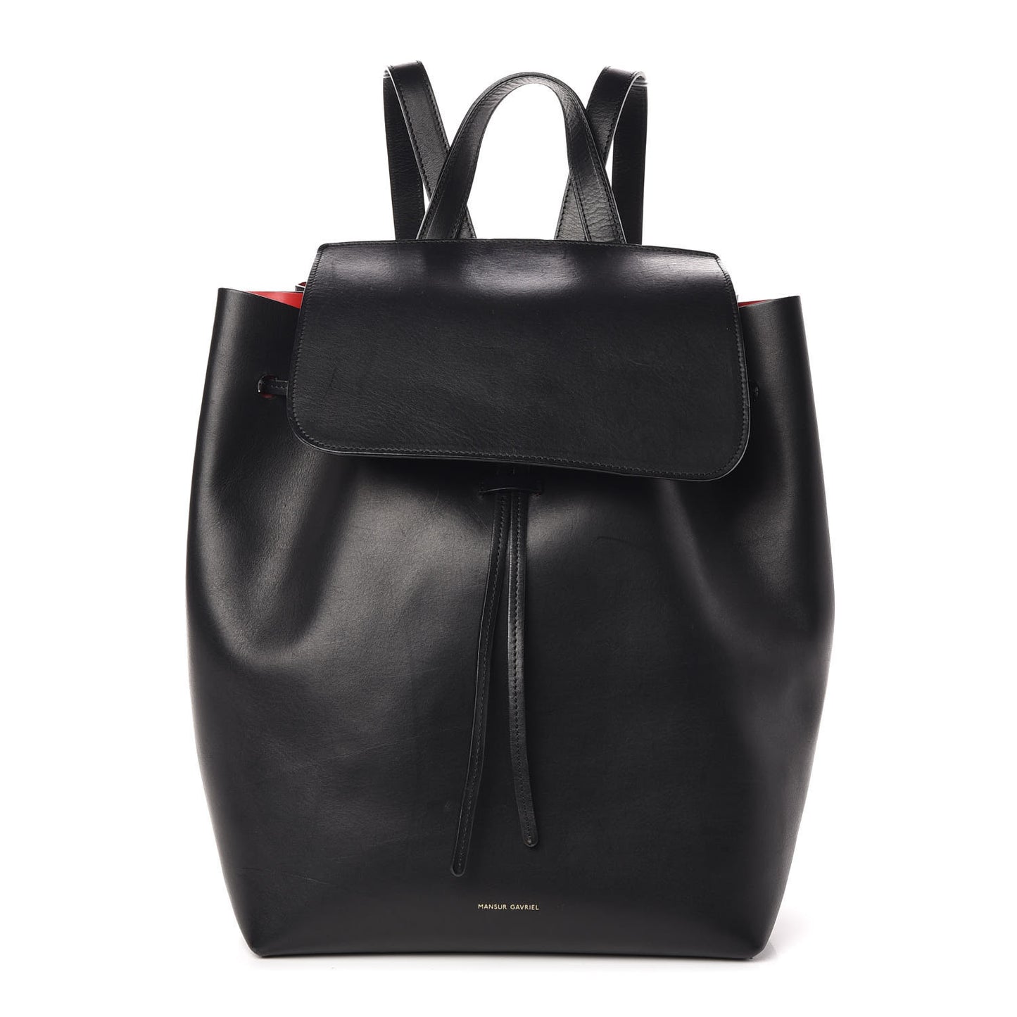 Vegetable Tanned Calfskin Backpack Black Flamma