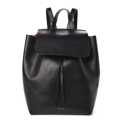 Mansur Gavriel Vegetable Tanned Calfskin Backpack Black Flamma 1 of 8