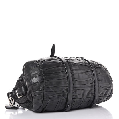Prada Nappa Gaufre Shopping Satchel Black 4 of 20