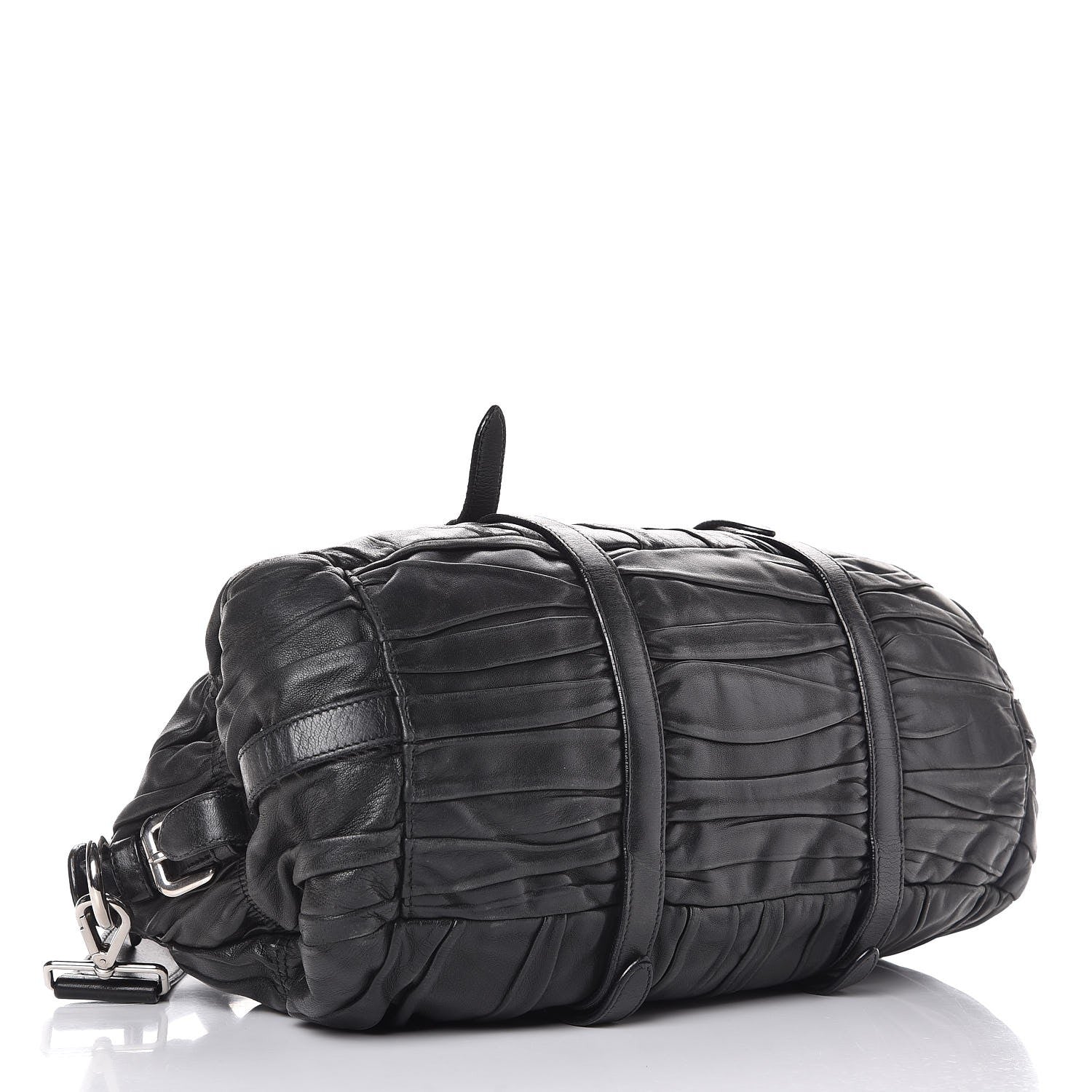 Prada Nappa Gaufre Shopping Satchel Black 6 of 39