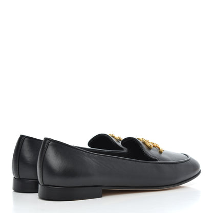 Chanel Lambskin Pearl CC Loafers 37 Black 4 of 17