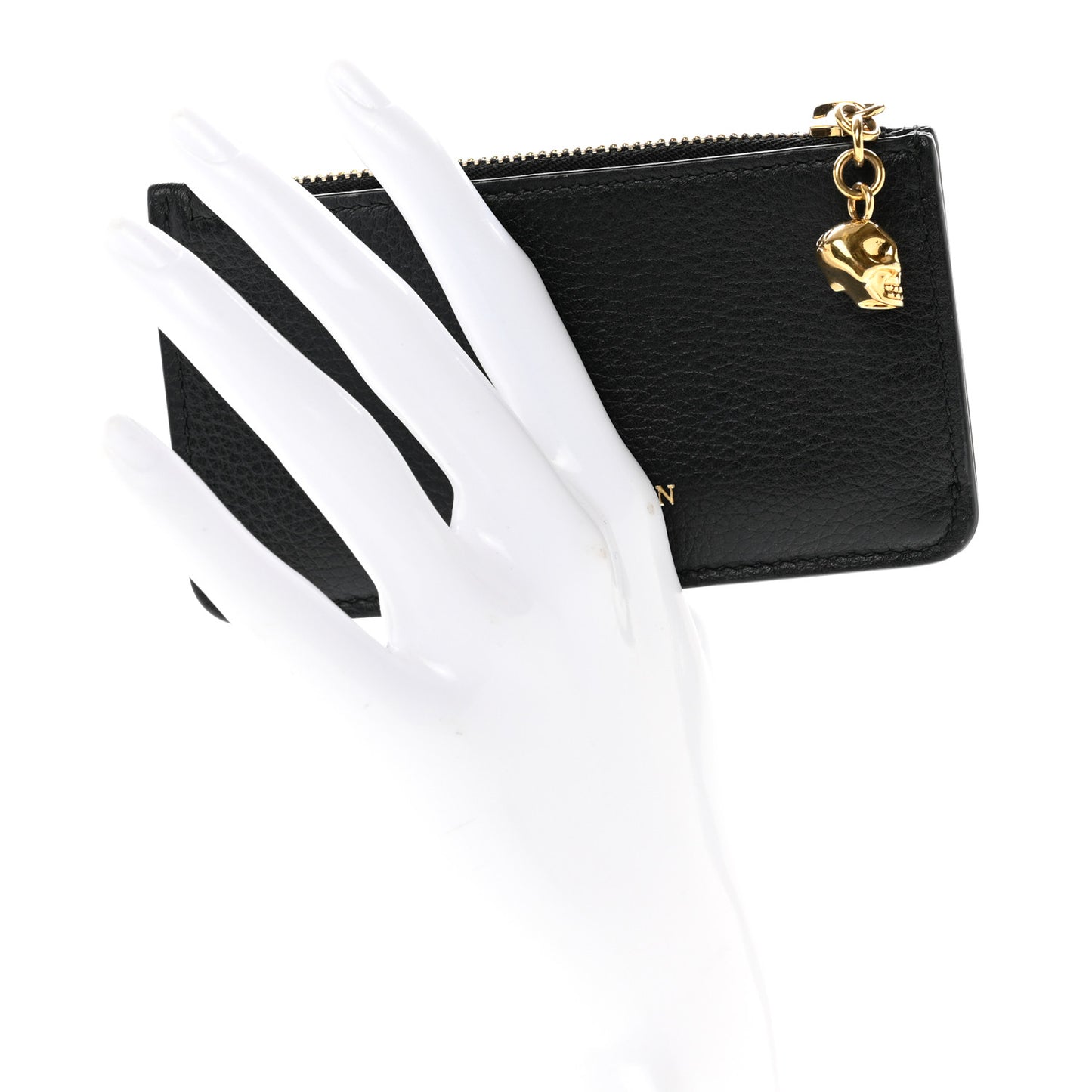 Calfskin Card Holder Wallet Black