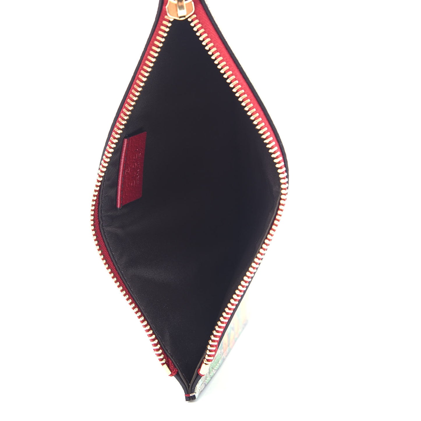 GG Supreme Monogram Tian Zip Pouch Beige Multicolor Red