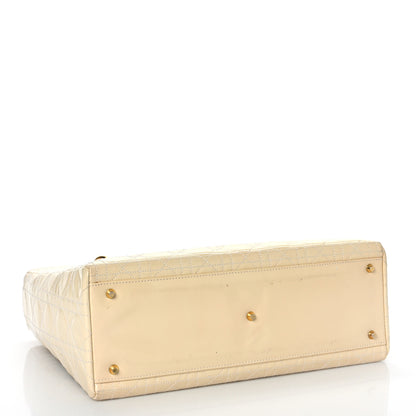 Christian Dior Patent Cannage Large Lady Dior White 3 of 15