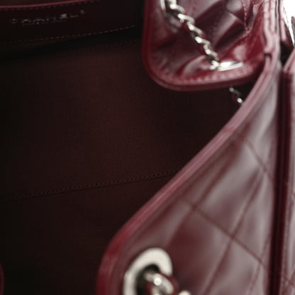 Chanel Shiny Crumpled Calfskin Quilted Small Chanel 25 Handbag Burgundy 5 of 11