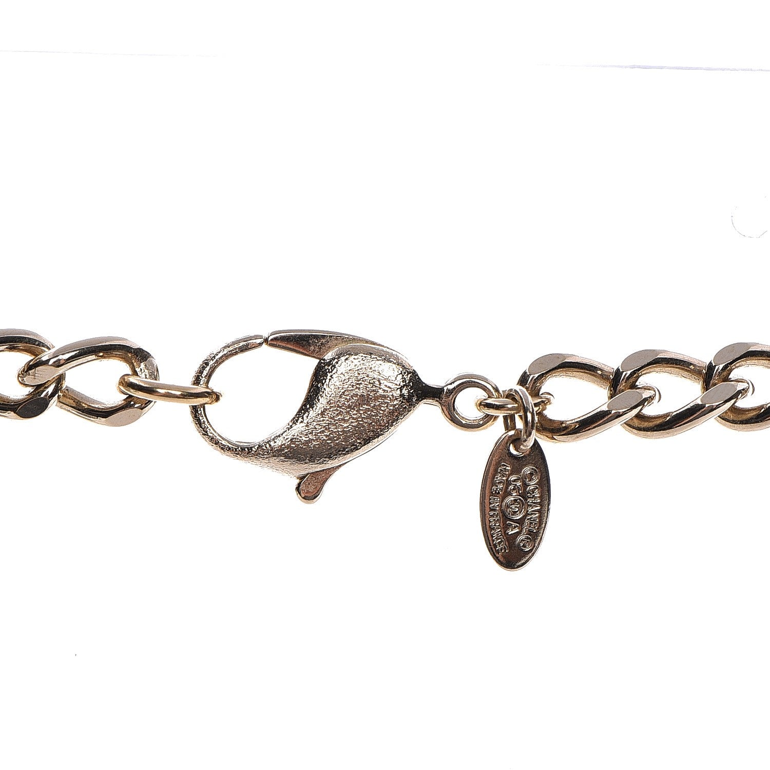 Chanel Painted Pearl CC Short Necklace Black Gold 4 of 7