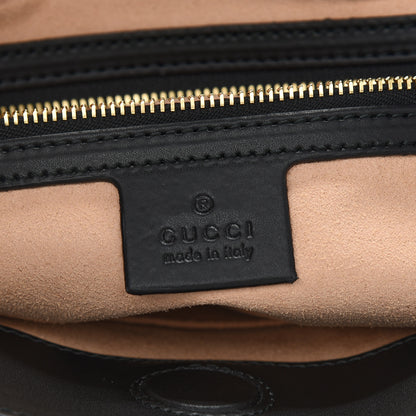 Gucci Soft GG Supreme Monogram Bees Small Crossbody Tote Beige Oro Black 6 of 9