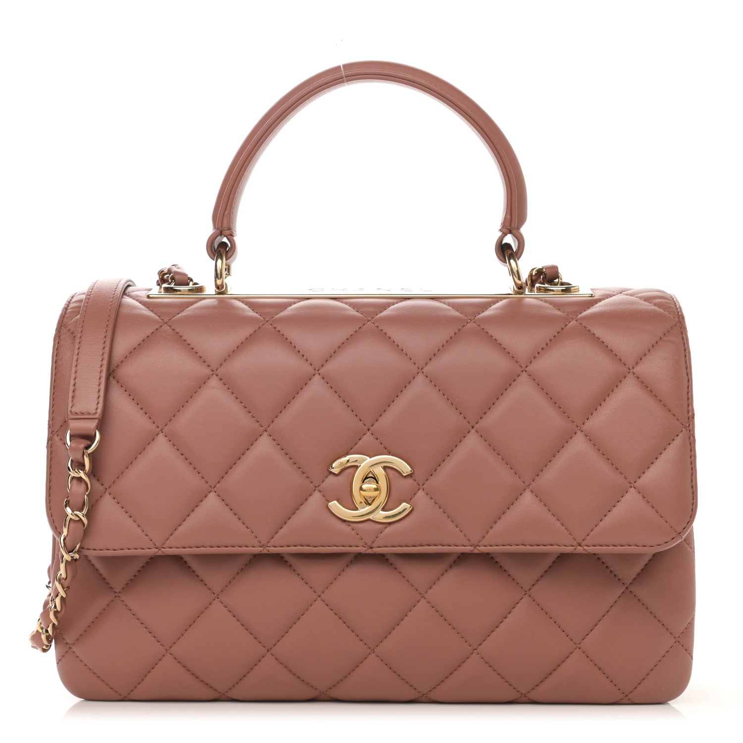 Chanel Lambskin Quilted Medium Trendy CC Flap Dual Handle Bag Nude 1 of 10