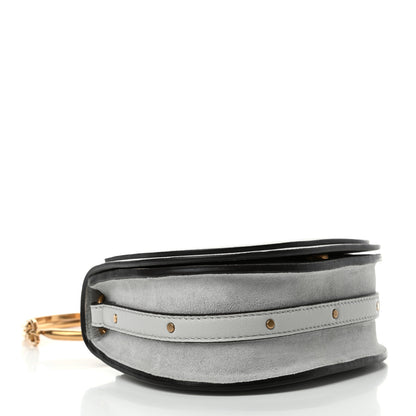 Chloe Calfskin Suede Small Nile Bracelet Bag Airy Grey 3 of 4