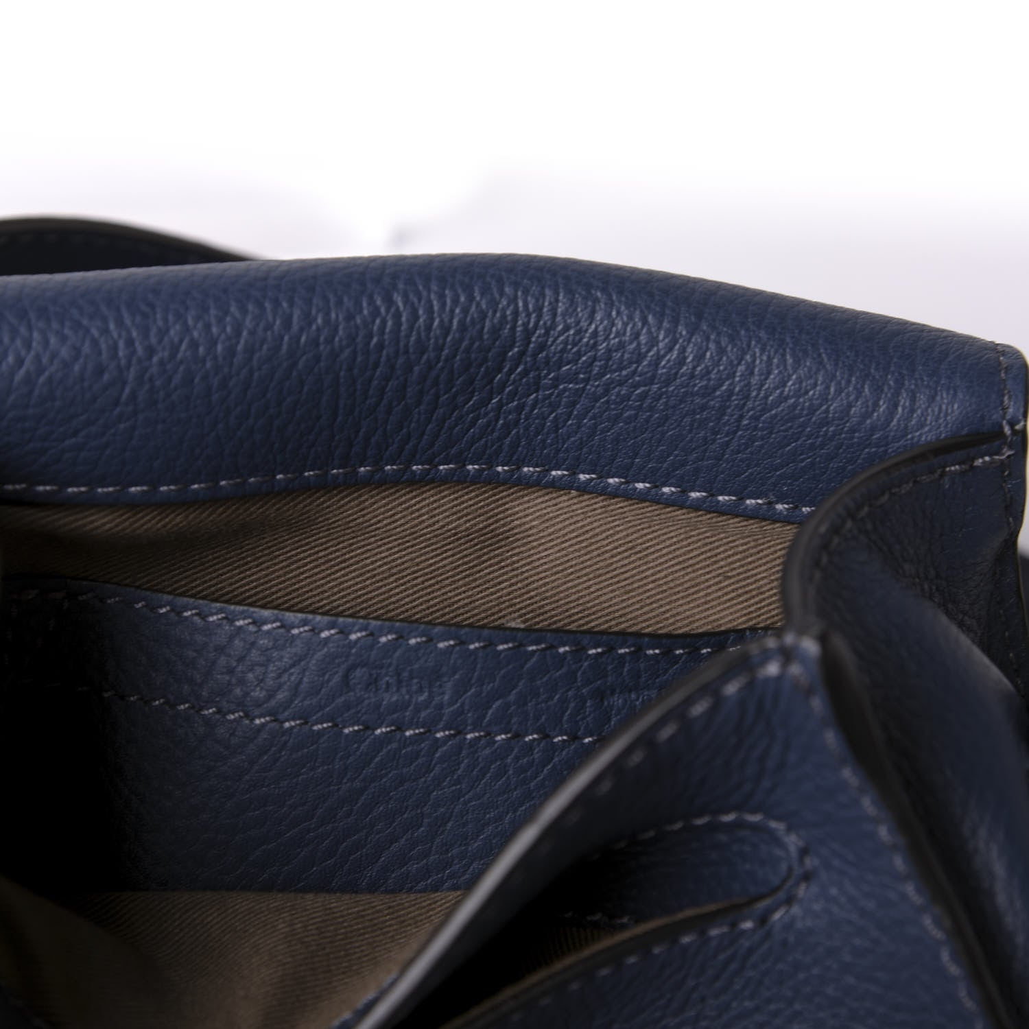 Chloe Calfskin Mini Marcie Round Crossbody Bag Royal Navy 8 of 11