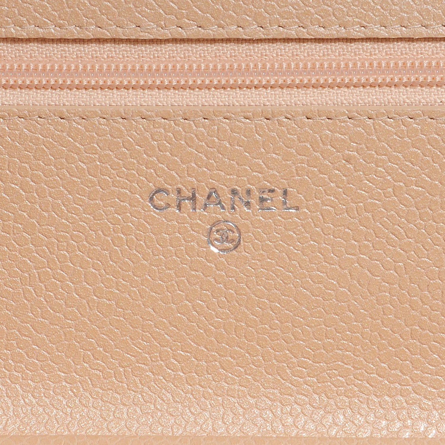 Chanel Caviar Quilted Wallet On Chain WOC Beige 6 of 9
