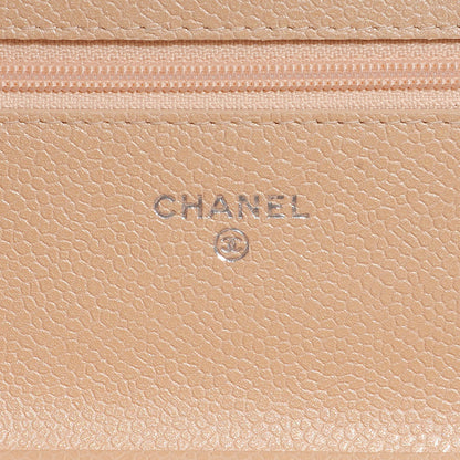 Chanel Caviar Quilted Wallet On Chain WOC Beige 6 of 9
