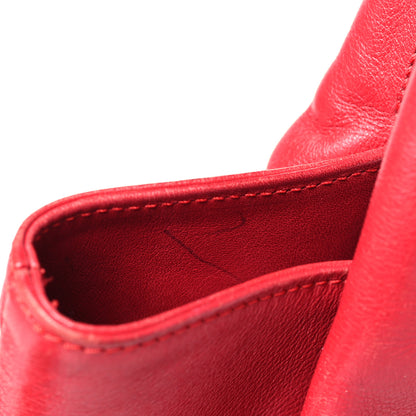 Burberry Grainy Calfskin House Check Horn Toggle Tote Red 15 of 15