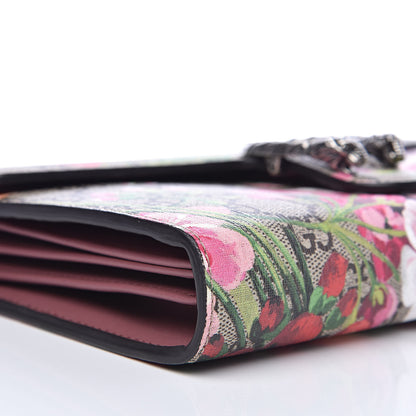 Gucci GG Supreme Monogram Blooms Mini Dionysus Chain Wallet Beige Multicolor Dry Rose 8 of 13