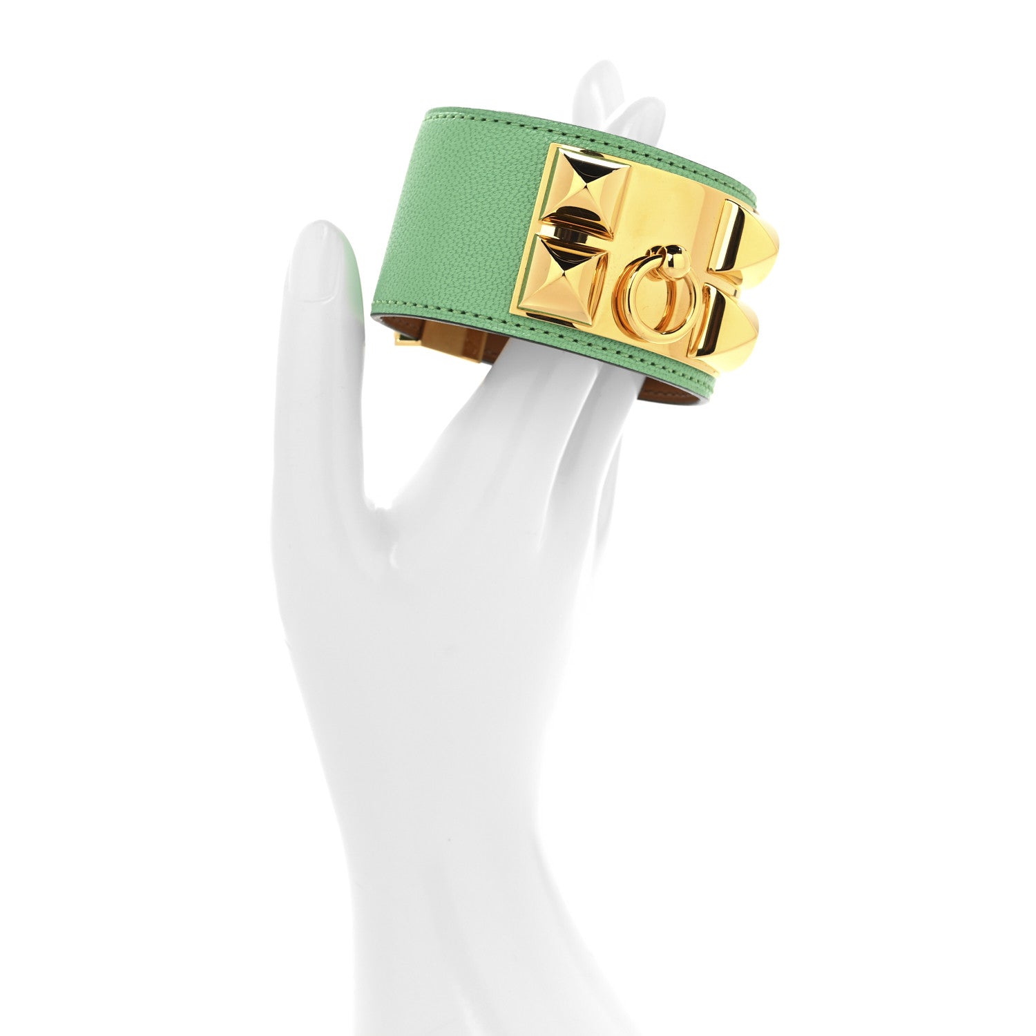 Hermes Chevre Chamkila Collier de Chien CDC Bracelet T2 Vert Comics 2 of 6