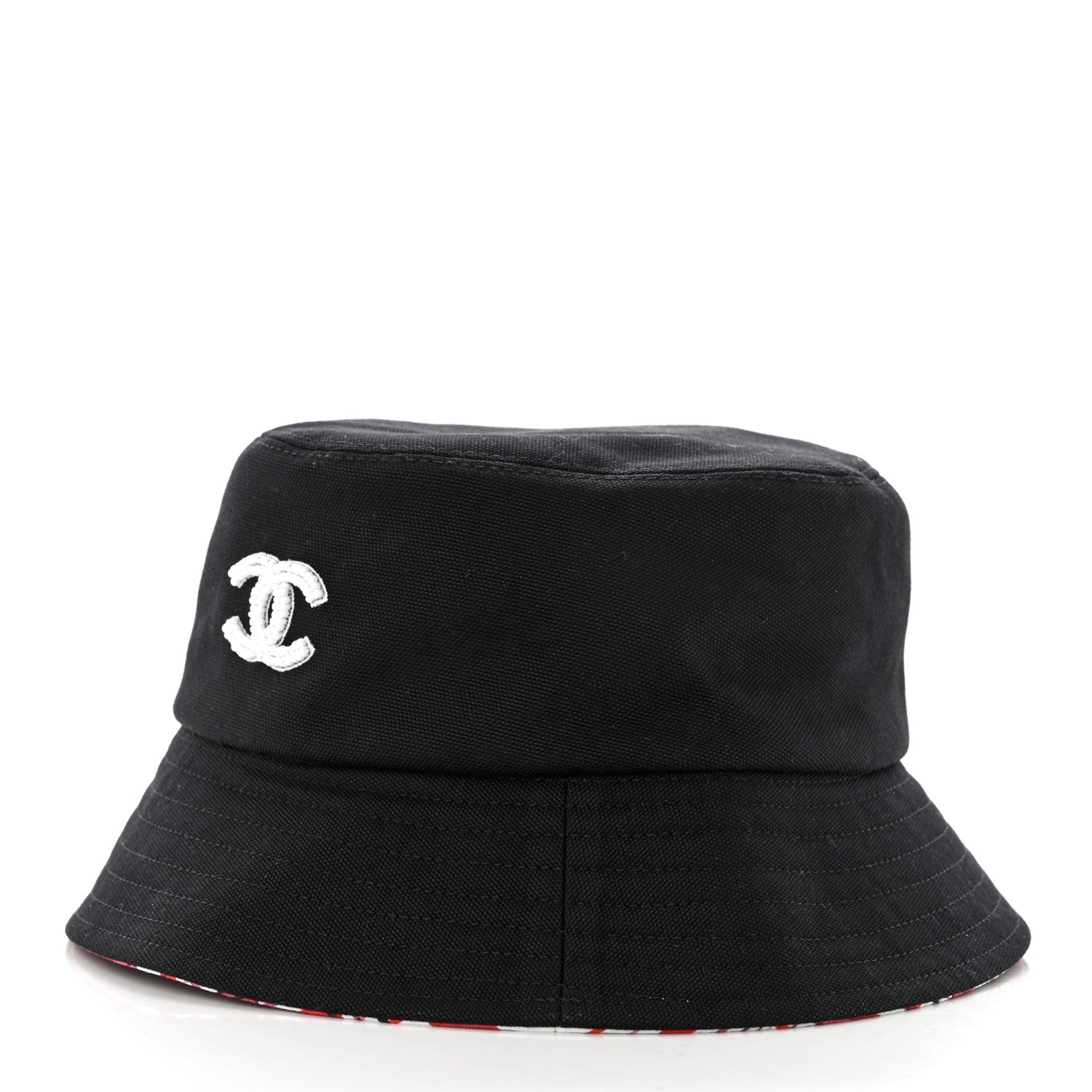Chanel Cotton Pearl CC Bucket Hat M Black 4 of 8