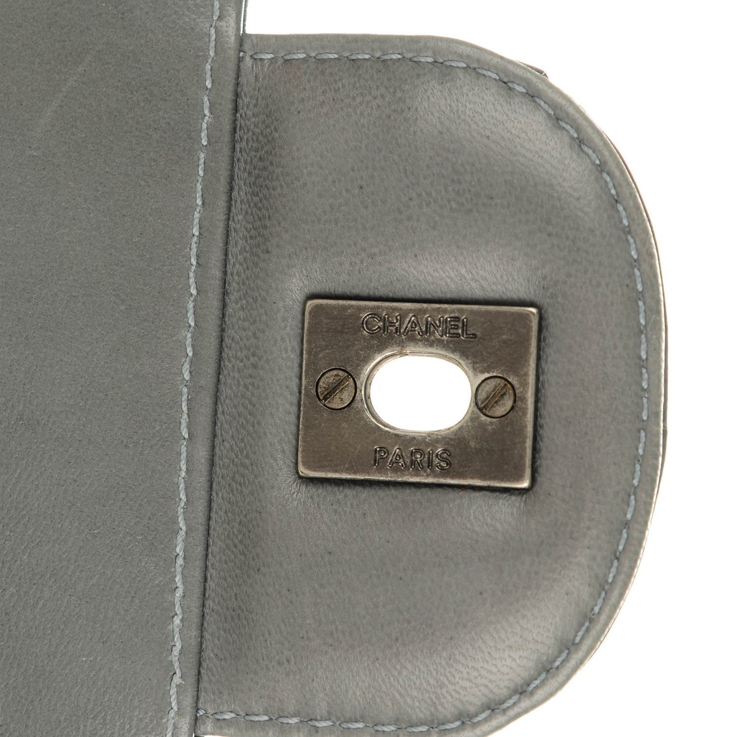 Metallic Alligator Jumbo Single Flap Grey