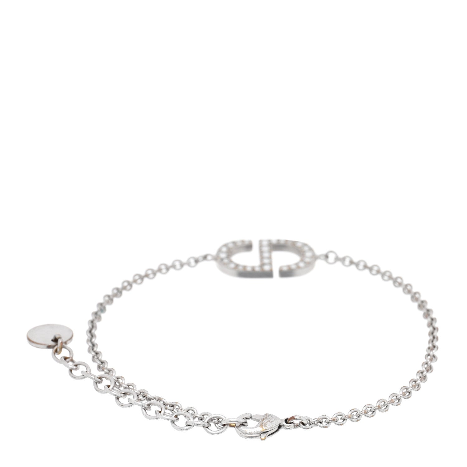 Christian Dior Crystal CD Bracelet Silver 3 of 4