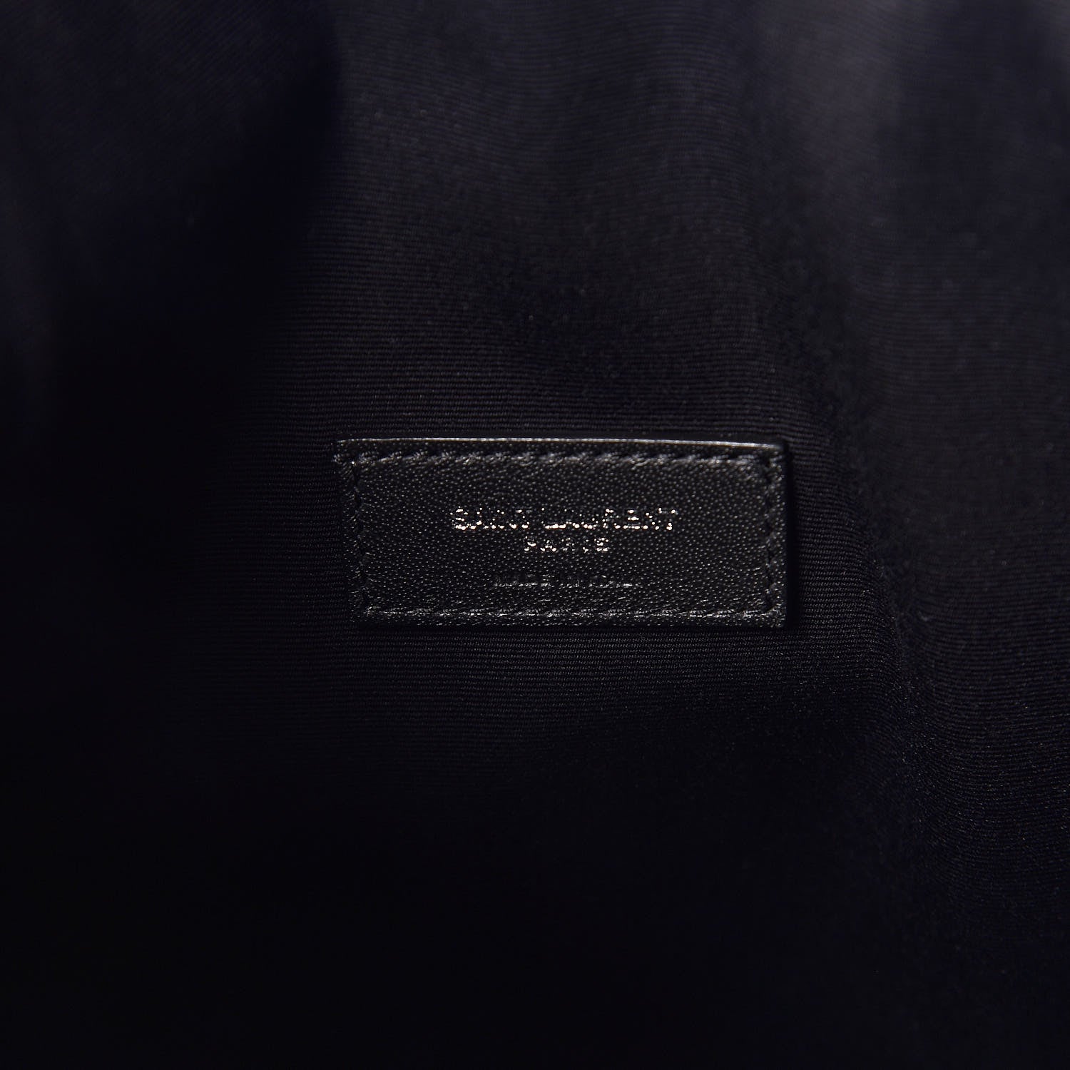 Saint Laurent Linen Canvas Teddy Shopping Bag Black 9 of 10