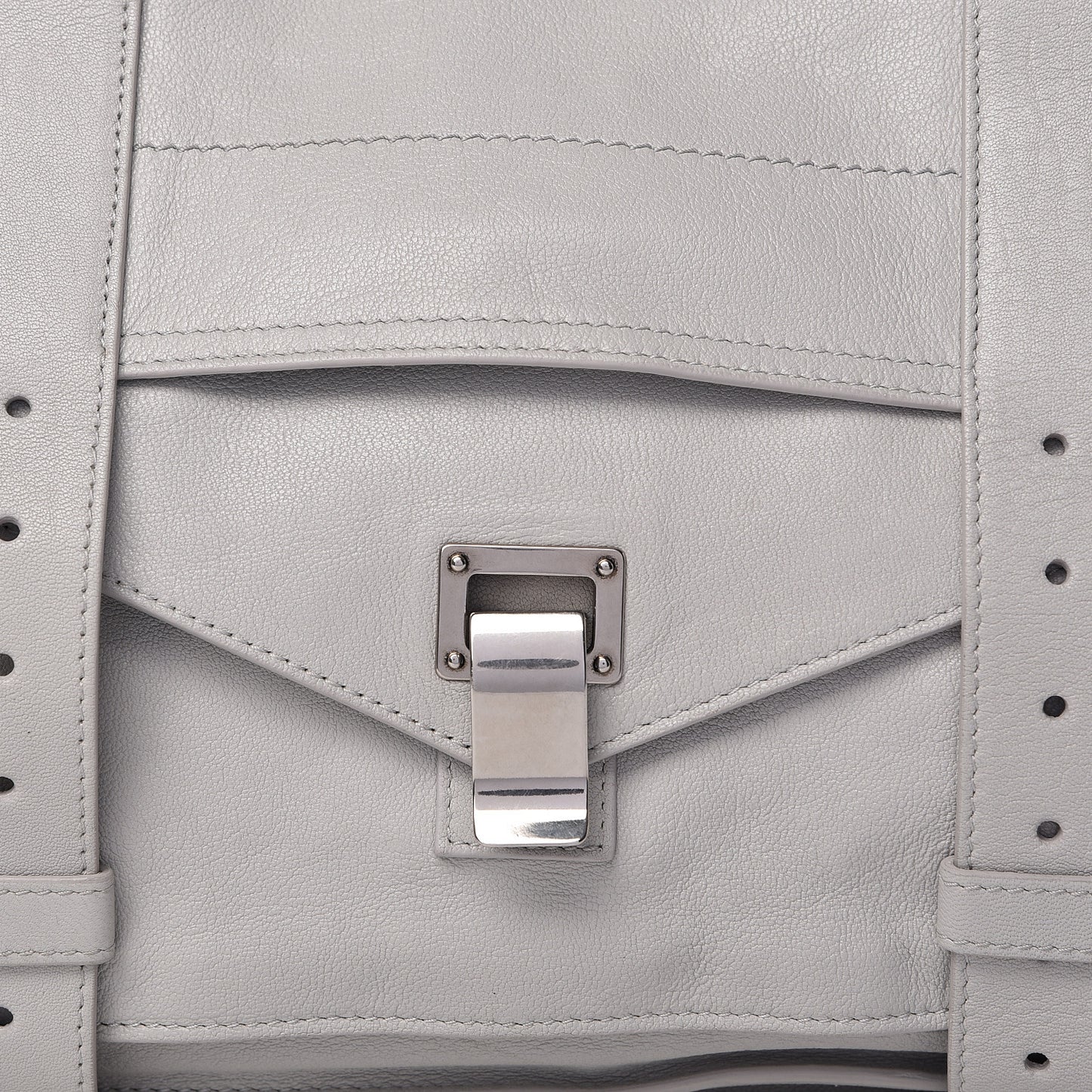 Lambskin Medium PS1 Satchel Pale Steel