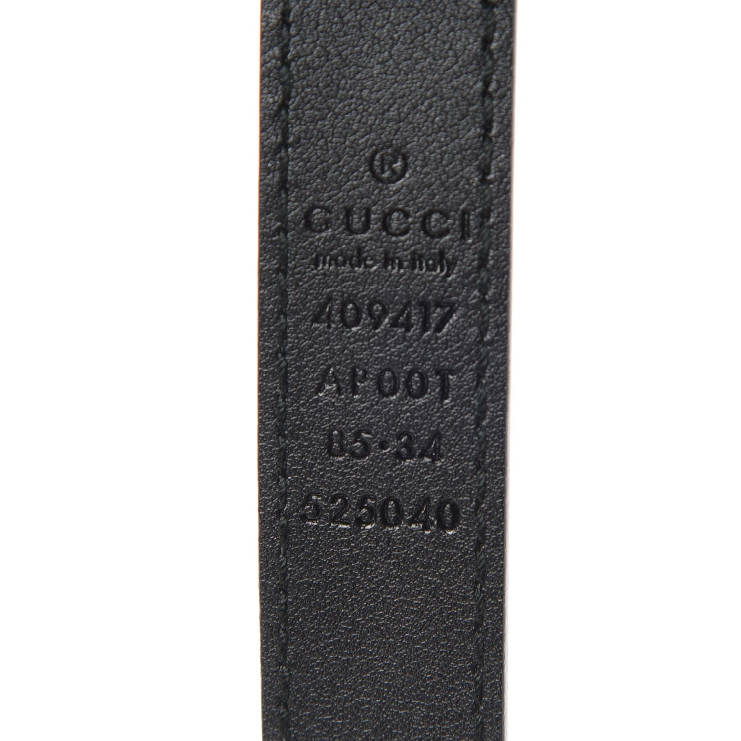 Gucci Calfskin Double G 20mm Belt 85 34 Black 4 of 6