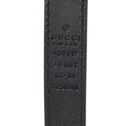 Gucci Calfskin Double G 20mm Belt 85 34 Black 4 of 6