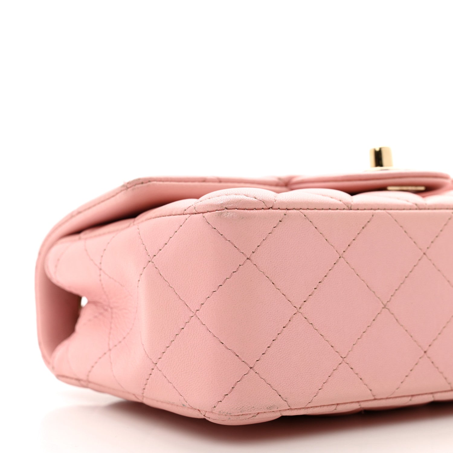 Chanel Lambskin Quilted Mini Rectangular Flap Pink 9 of 16