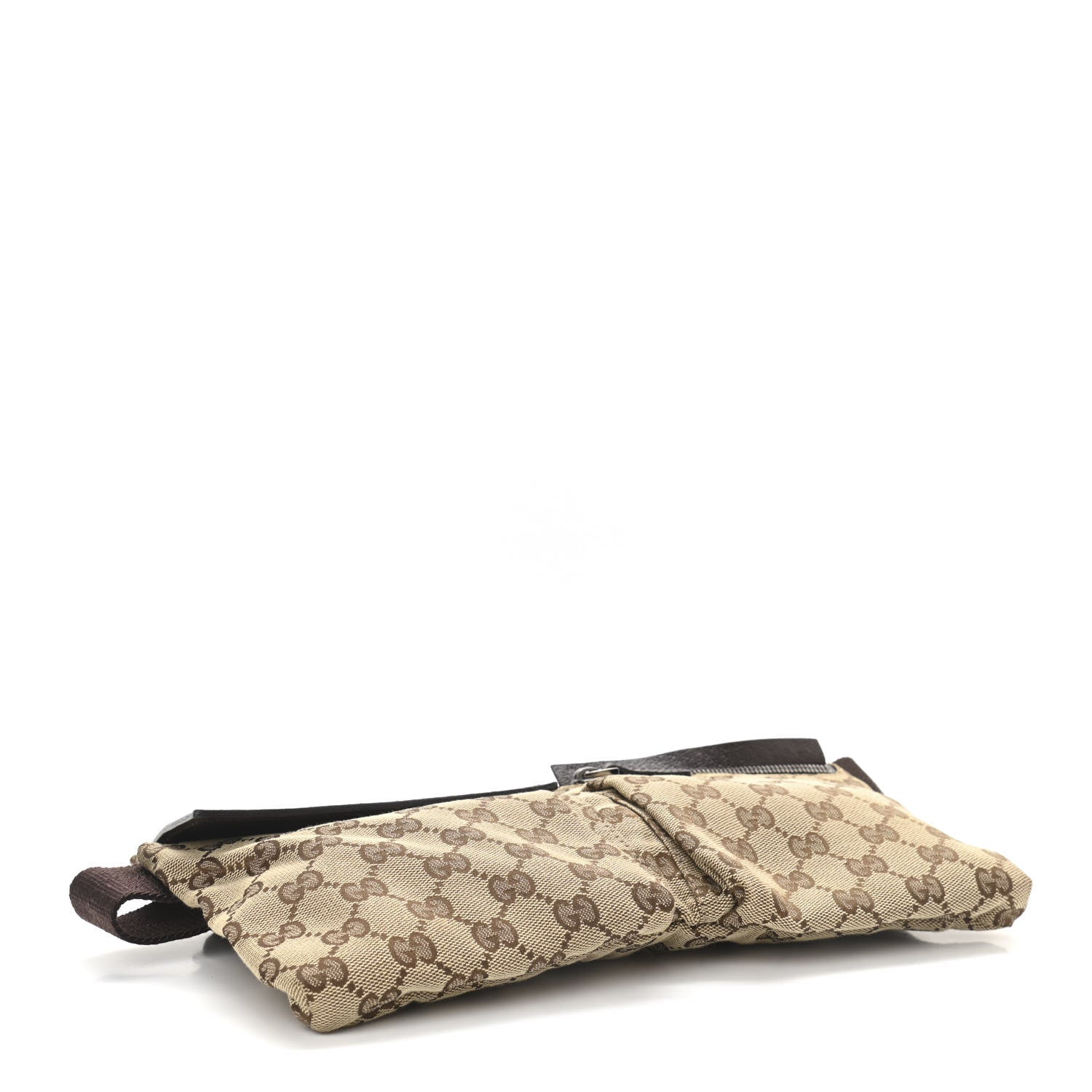 Gucci GG Monogram Double Pocket Belt Bag Dark Brown 4 of 10