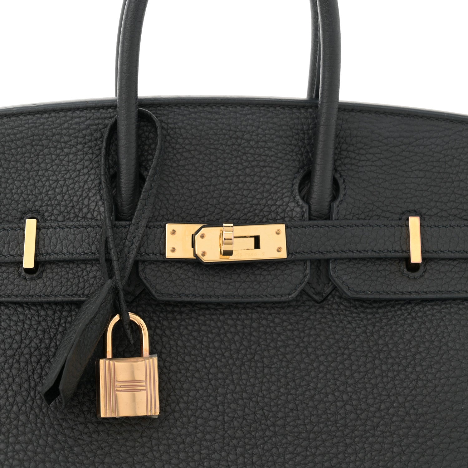 Hermes Taurillon Clemence Birkin 25 Etain Black 8 of 13