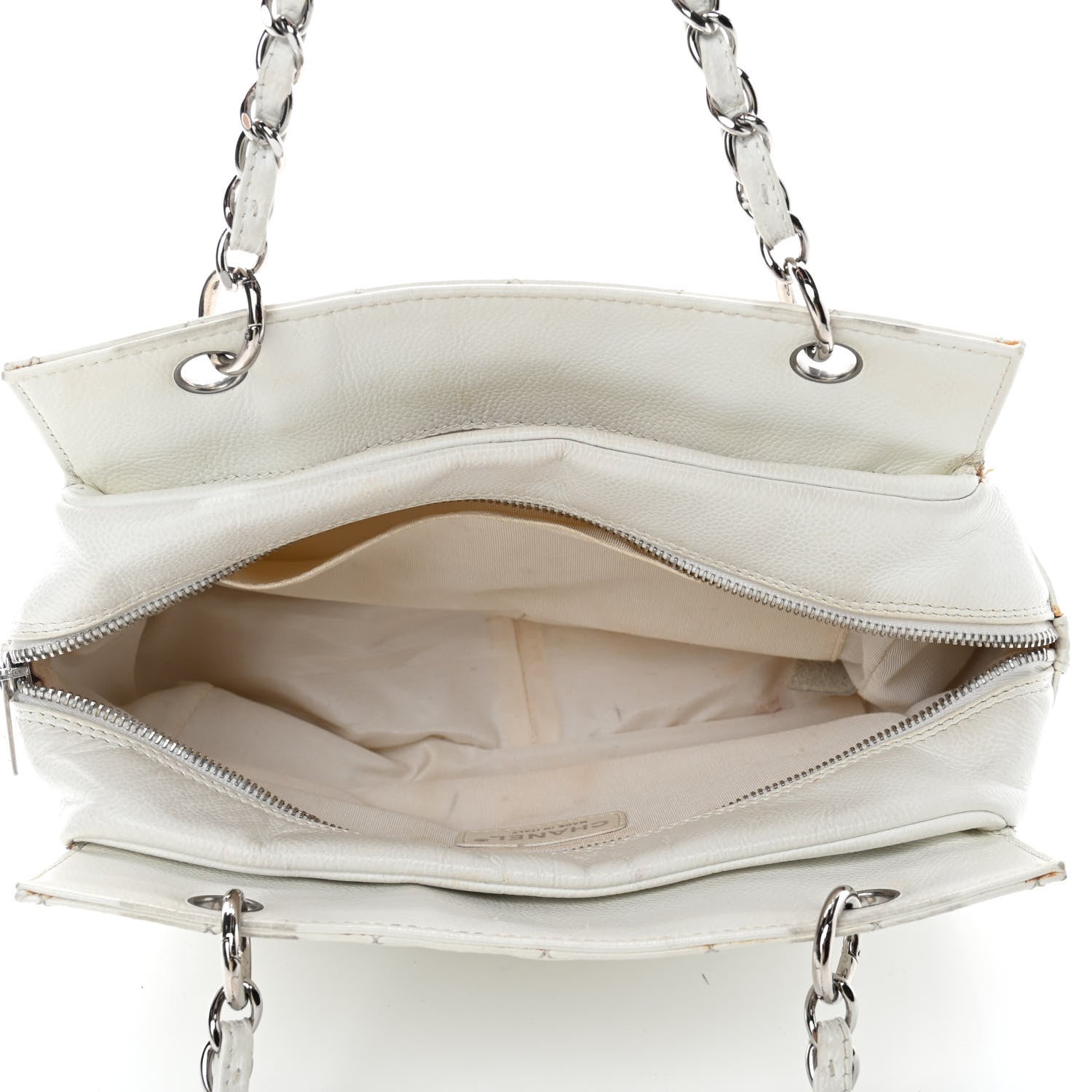 Chanel Caviar Quilted Petit Timeless Tote PTT White 5 of 22