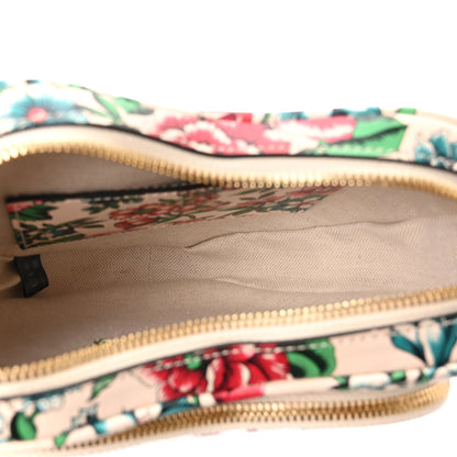 Gucci Calfskin Brit Roses Print Matelasse Diagonal Mini Interlocking G Heart Shoulder Bag Multicolor 5 of 11