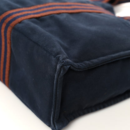 Hermes Canvas Herline Tote MM Navy 9 of 13