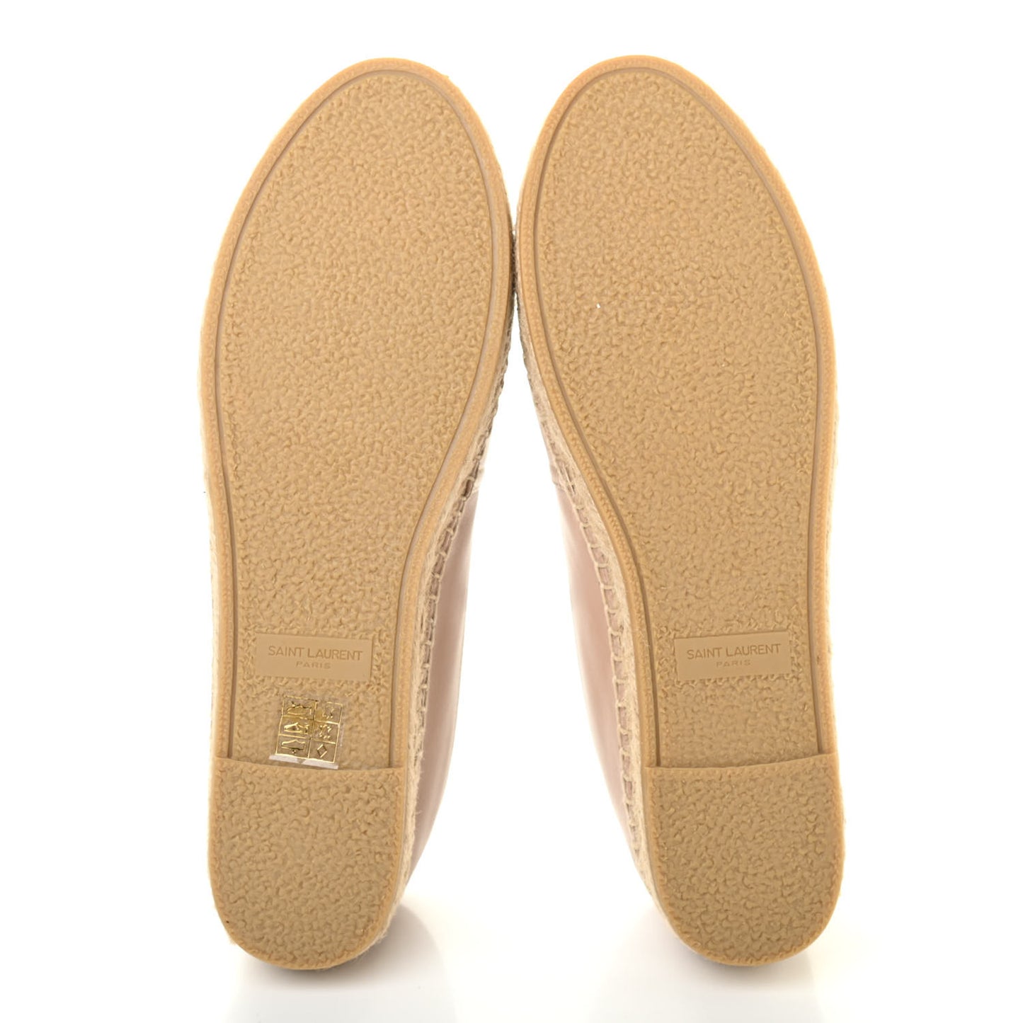 Lambskin Monogram Espadrilles 38.5 Nude