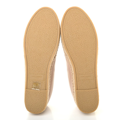 Saint Laurent Lambskin Monogram Espadrilles 38.5 Nude 5 of 8