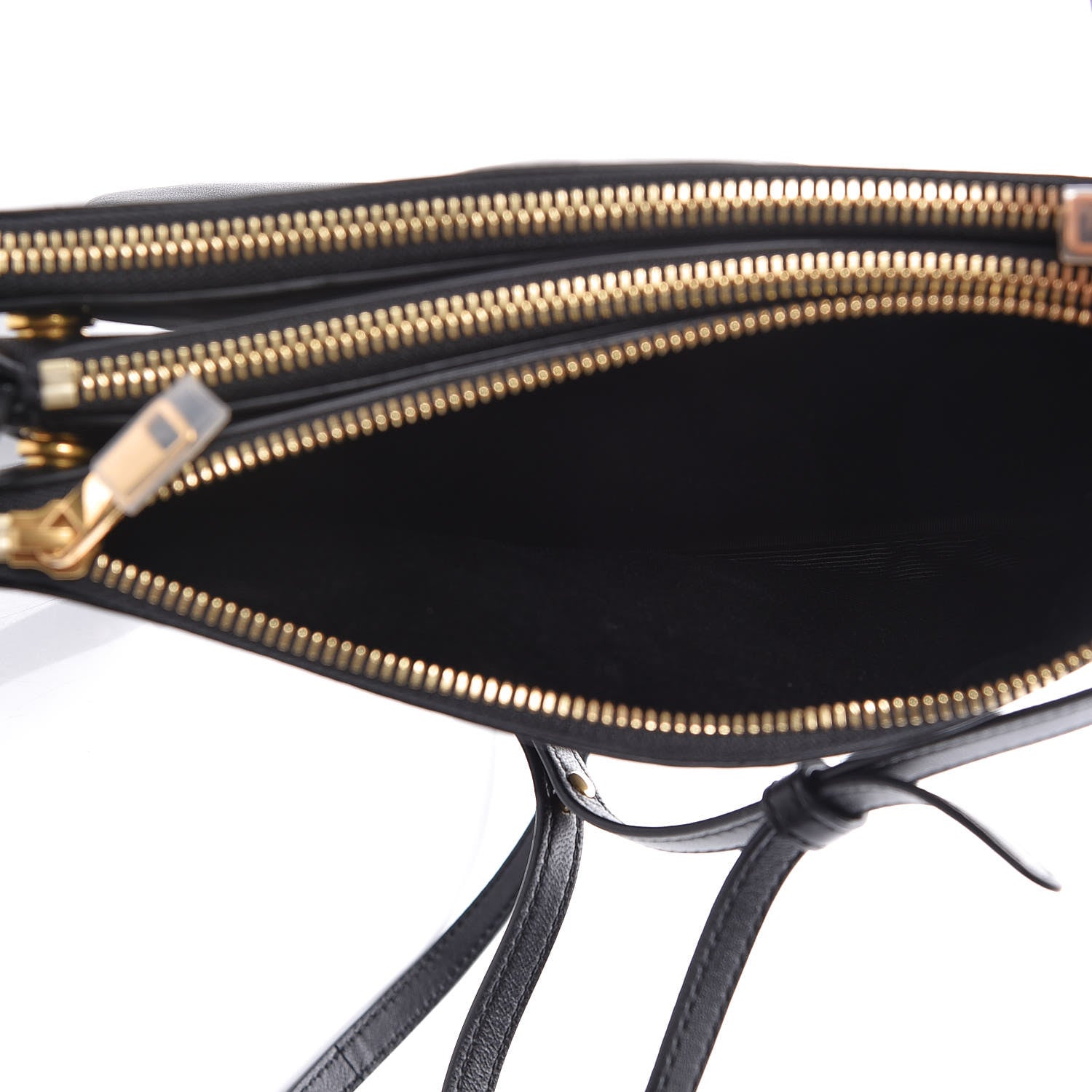 Celine Lambskin Small Trio Crossbody Bag Black 7 of 11