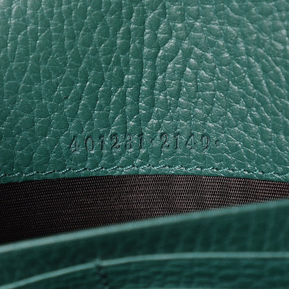 Gucci Calfskin Mini Dionysus Chain Wallet Emerald 6 of 7