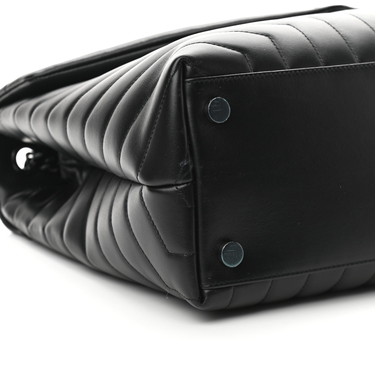 Saint Laurent Calfskin Y Quilted Monogram Large Loulou Chain Satchel Black 8 of 9