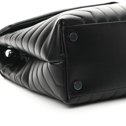 Saint Laurent Calfskin Y Quilted Monogram Large Loulou Chain Satchel Black 8 of 9