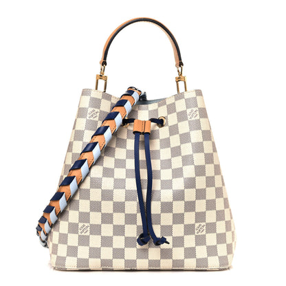 Louis Vuitton Damier Azur Braided Neonoe MM Blue 1 of 11