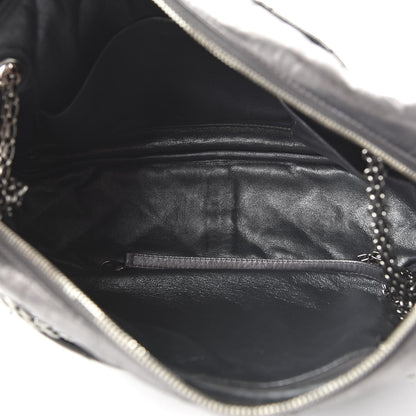 Chanel Metallic Aged Calfskin Quilted Large Reissue Camera Case Silver 5 of 12