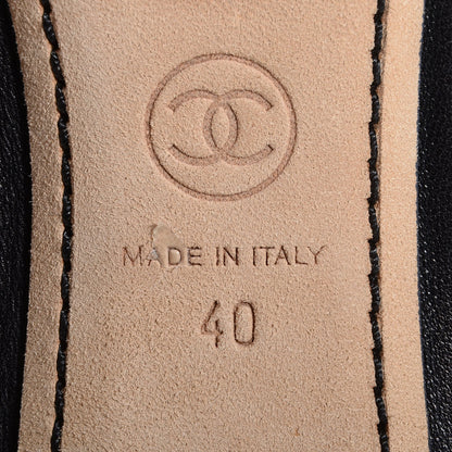 Chanel Lambskin Elastic Patent Cap Toe Pumps 40 5 of 6